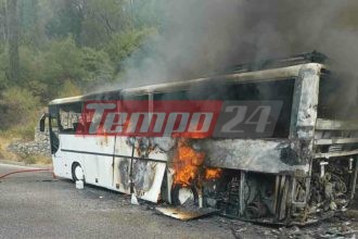 Φωτιά σε τουριστικό λεωφορείο στην Κέρκυρα - Σώοι όλοι οι επιβαίνοντες