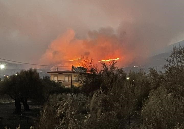 ΕΚΤΑΚΤΟ: Προσαγωγή δύο υπόπτων για την καταστροφική πυρκαγιά στα Συχαινά