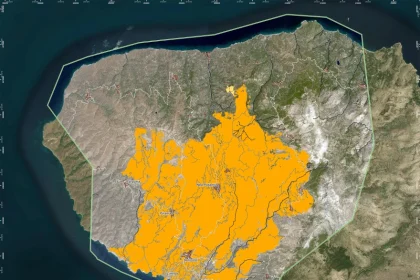 Ο χάρτης της καταστροφής στη βόρεια Χίο: Πάνω από 69.000 στρέμματα καμένα σύμφωνα με το Αστεροσκοπείο Αθηνών