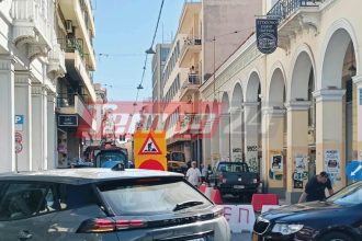 'Εκοψαν μέρα μεσημέρι την Κορίνθου-Κυκλοφοριακή κόλαση στο κέντρο της Πάτρας-Αποκλείστηκε και η Κανακάρη από χαλασμένο λεωφορείο-ΦΩΤΟ