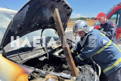 Το πρώτο ατύχημα στη νέα Πατρών Πύργου - ΦΩΤΟ