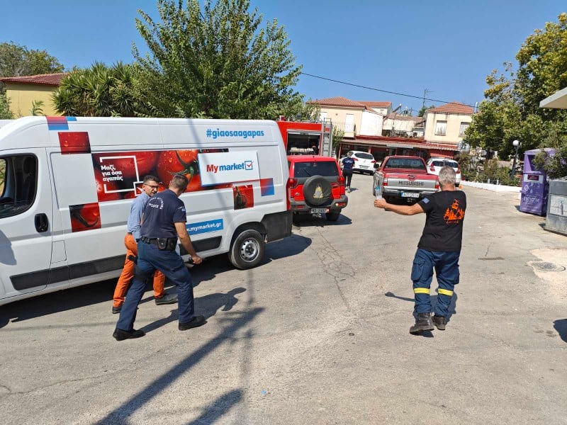 Φωτιά στην Αχαΐα: Μεγάλη ανάγκη για πόσιμο νερό - Τα My market ήταν εκεί!
