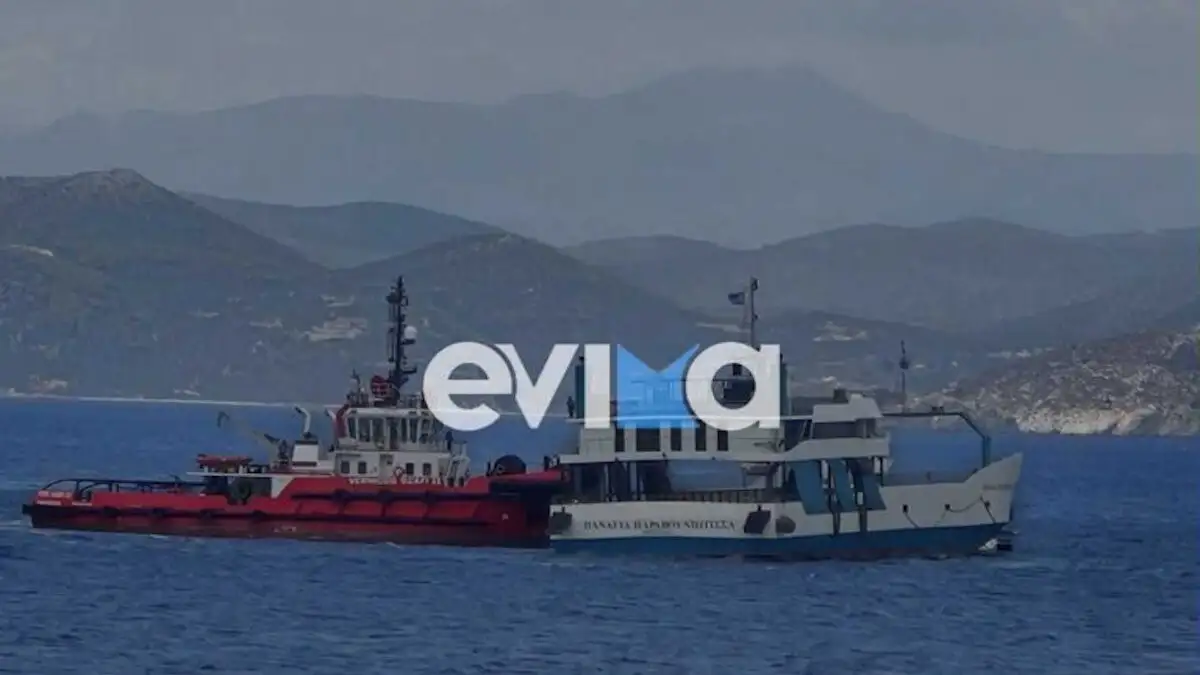 Νέα Στύρα: Σε εξέλιξη επιχείρηση αποκόλλησης του φέρι μποτ που προσάραξε σε ξέρα