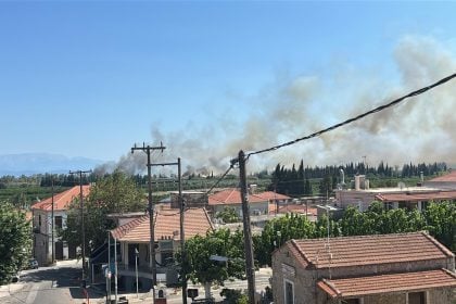 Φωτιά τώρα στον Γαλατά Μεσολογγίου - Ήχησε το 112, ορατή από τη Πάτρα (ΦΩΤΟ)