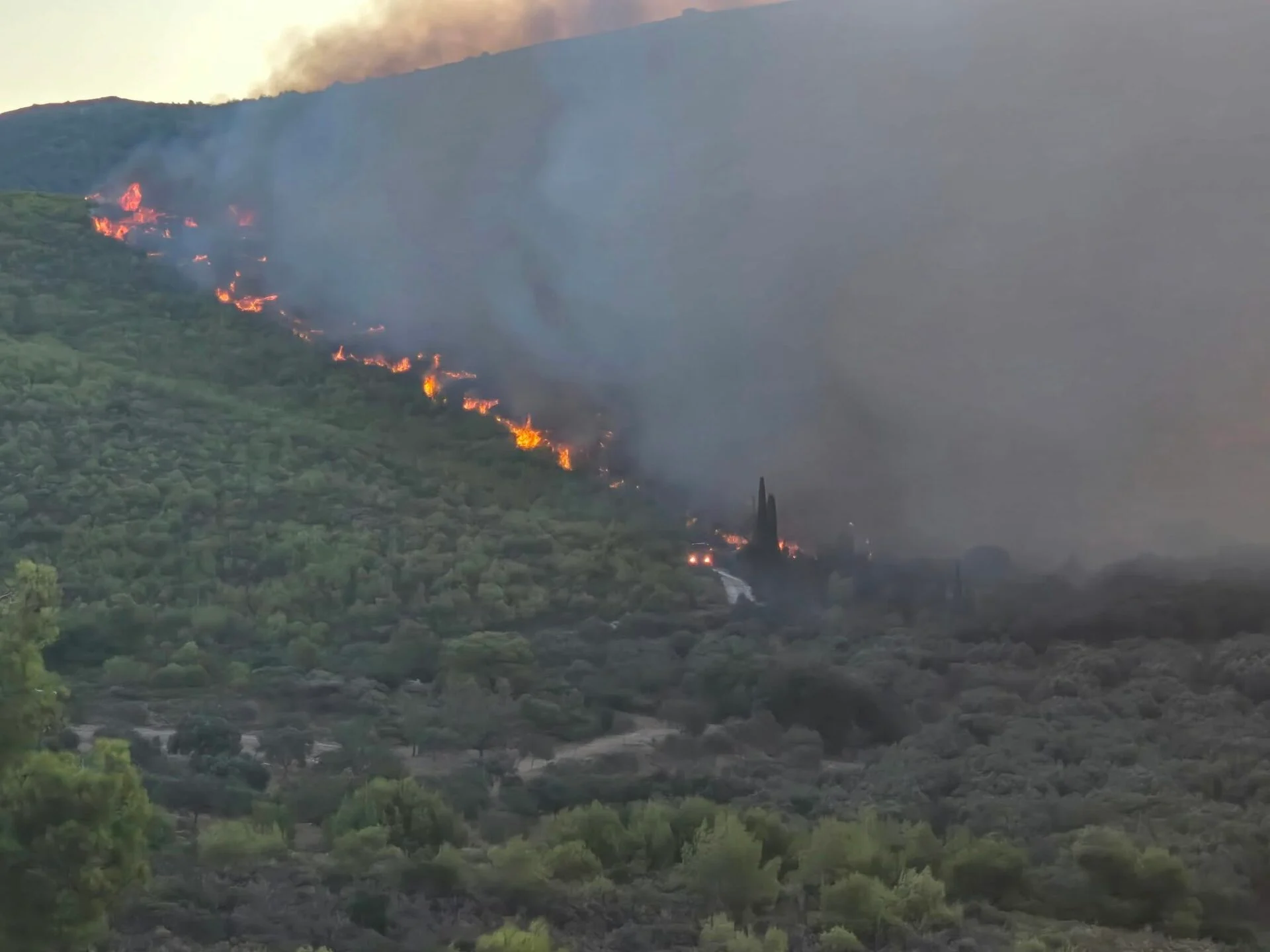 Ζάκυνθος: Συνεχίζεται η μάχη με τις φλόγες σε τρία μέτωπα - Ζημιές σε σπίτια και επιχειρήσεις
