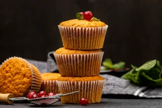 Muffins με γεύση daiquiri φράουλα