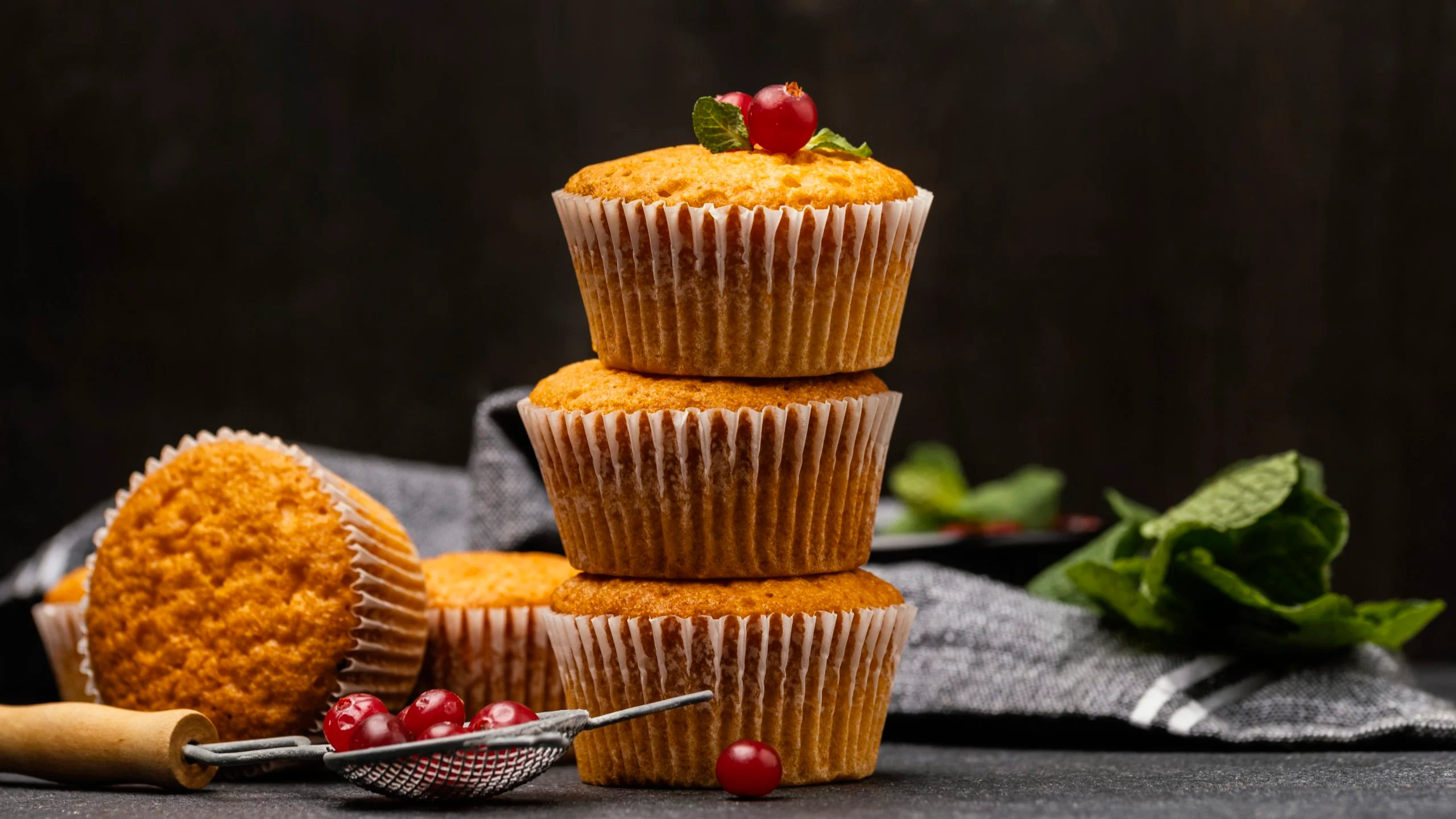 Muffins με γεύση daiquiri φράουλα