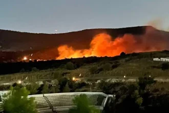 Φωτιά στη Σαλαμίνα στην περιοχή Βρωμοπούσι καίει κοντά σε σπίτια - Μήνυμα από το 112