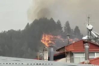 Φωτιά στο Σύδενδρο Γρεβενών - Μήνυμα του 112 για ετοιμότητα, μάχη με τέσσερις διαφορετικές εστίες