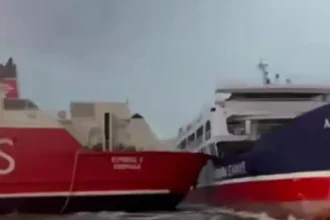 Ηγουμενίτσα: Έσπασαν οι κάβοι και συγκρούστηκαν δυο πλοία στο λιμάνι