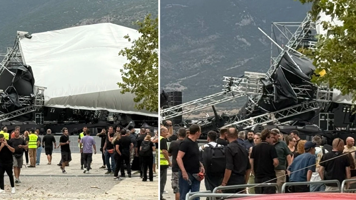 Ισχυροί άνεμοι πλήττουν τη Δυτική Ελλάδα - Mαταιώθηκε η συναυλία Βίσση - Ρέμου στα Γιάννενα, "ξηλώθηκε" η σκηνή! Κλειστό το αεροδρόμιο της Κέρκυρας λόγω έντονης βροχής - ΦΩΤΟ - ΒΙΝΤΕΟ