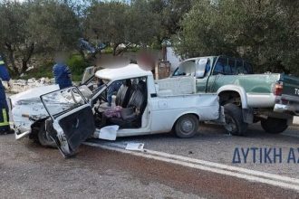 Δυτική Αχαΐα: Τροχαίο με δυο τραυματίες, σε σοβαρή κατάσταση ο ένας
