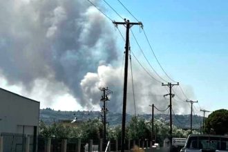 Κι άλλη δασική πυρκαγιά στο Μεσολόγγι - Μήνυμα του 112 για εκκένωση της Σταμνάς (ΦΩΤΟ)