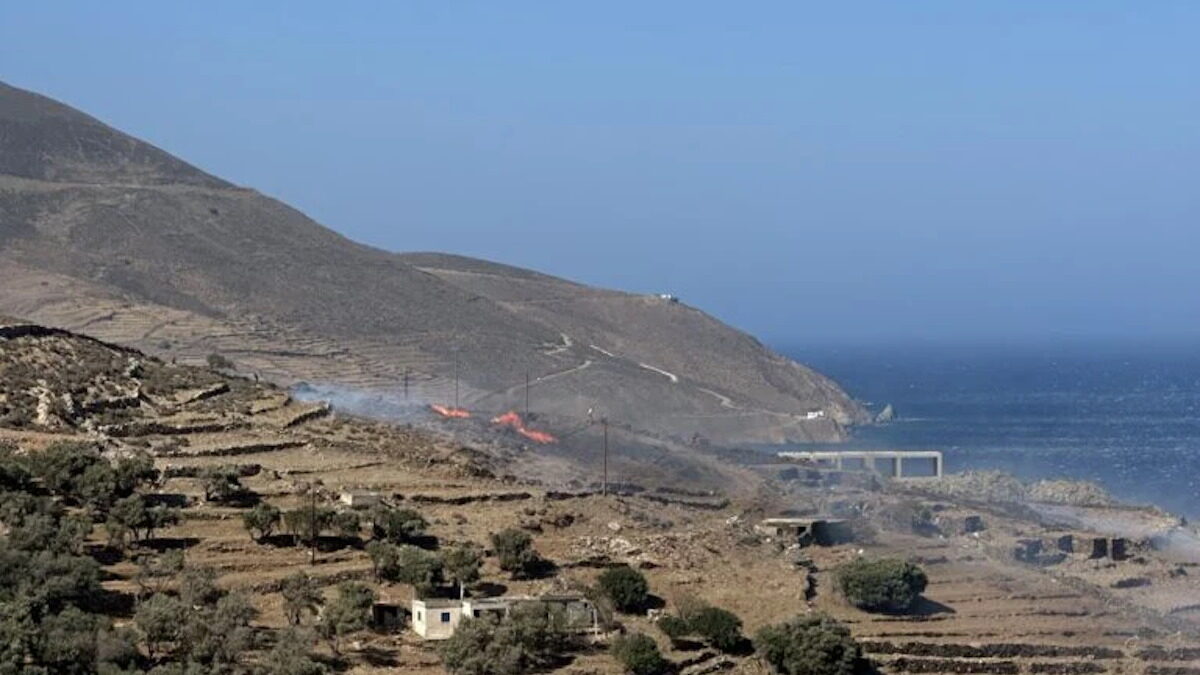 Φωτιά στην Τήνο: Σηκώθηκαν 2 ελικόπτερα – Διακοπή ρεύματος σε 3 περιοχές