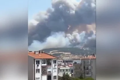 Τουρκία: Μεγάλη φωτιά στα Δαρδανέλλια – Διακόπηκε η ναυσιπλοΐα λόγω καπνού