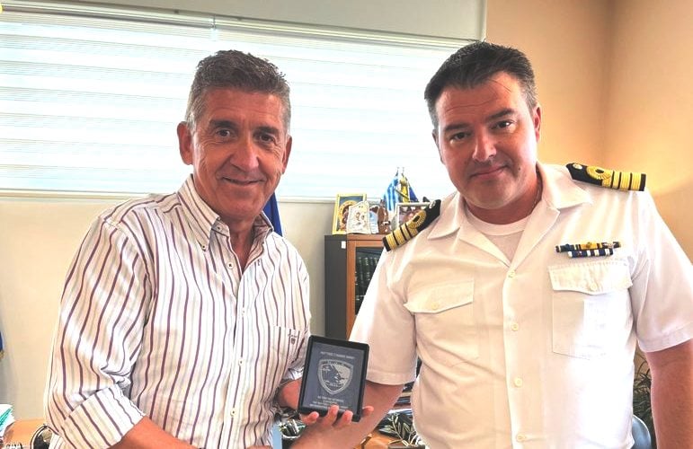 Στην Κάτω Αχαΐα, ο νέος Διοικητής του Ναυτικού Σταθμού Ιονίου, Αντιπλοίαρχος Π.Ν. Μιχαήλ Κούλας