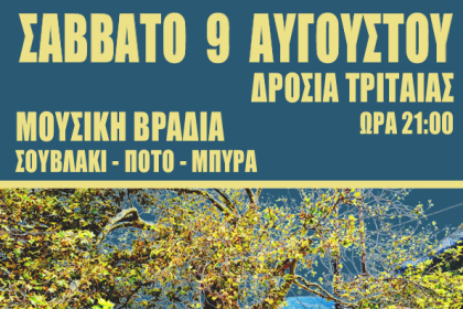 Μουσική βραδιά στη Δροσιά Τριταίας