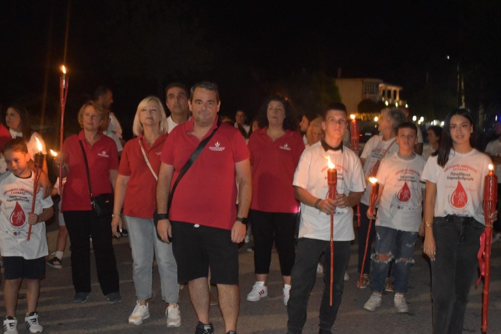 Λαμπαδηδρομία εθελοντών αιμοδοτών
