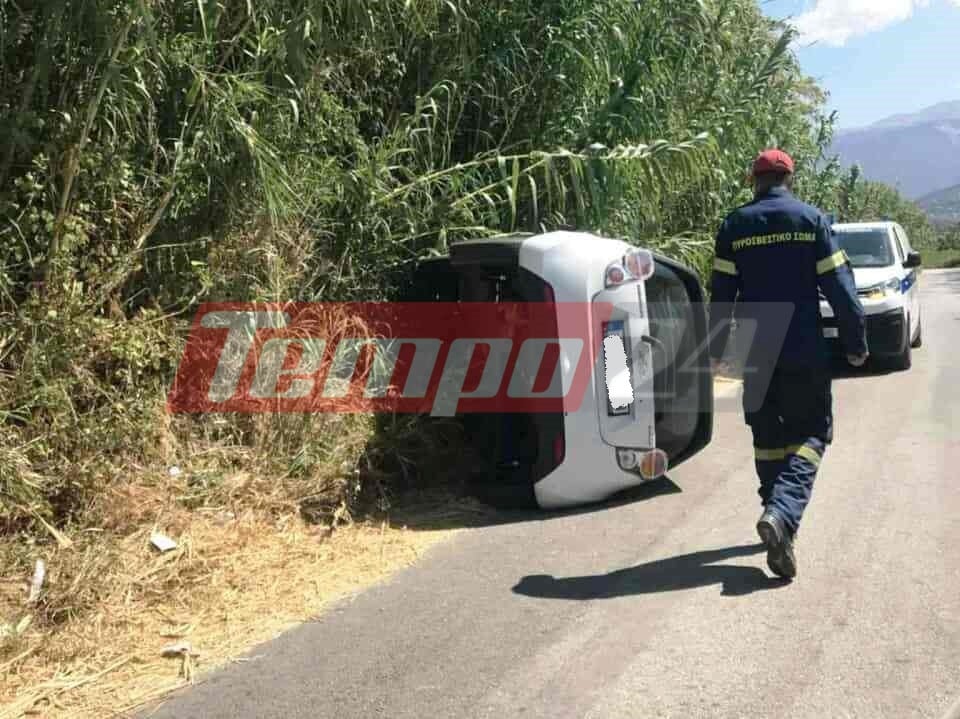 Πάτρα: Εξετράπη όχημα στην Πλαζ - Εγκλωβίστηκε οδηγός (ΦΩΤΟ)