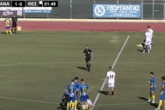 Ματς παρωδία στη Γ’ Εθνική: Ο Θεσπρωτός κατέβηκε με εννέα παίκτες κόντρα στην Αναγέννηση Σχηματαρίου και μέσα σε ένα λεπτό τρεις εγκατέλειψαν