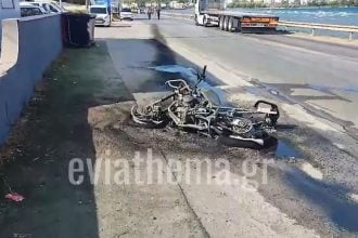 Θανατηφόρο τροχαίο στη Χαλκίδα: Ο μοτοσικλετιστής εκσφενδονίστηκε 150 μέτρα μετά τη σύγκρουση με αυτοκίνητο