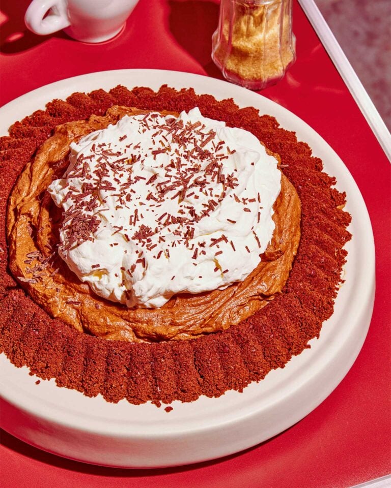 Tάρτα με βελούδινη κρέμα σοκολάτας (chocolate silk pie)