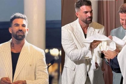 Ο Δημήτρης Αλεξάνδρου έγινε νονός – Η εμφάνιση με ασορτί κουστούμι με τον γιο του, Πάρη