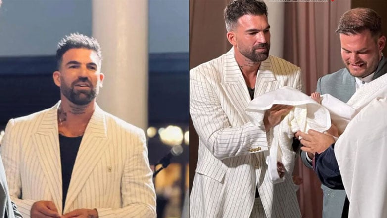 Ο Δημήτρης Αλεξάνδρου έγινε νονός – Η εμφάνιση με ασορτί κουστούμι με τον γιο του, Πάρη