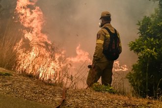Σκεπαστό Καλαβρύτων: Υπό έλεγχο η απογευματινή φωτιά