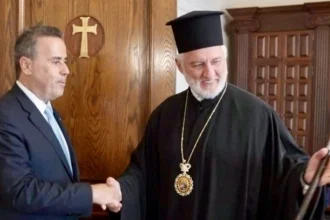 Συνάντηση του Παπασταύρου, με τον Αρχιεπίσκοπο Αμερικής Ελπιδοφόρο
