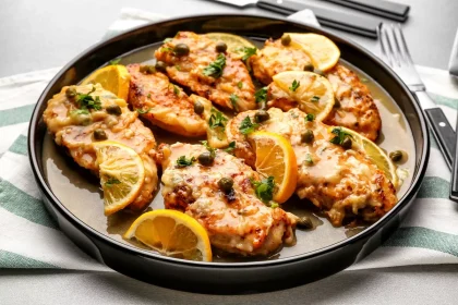 Κοτόπουλο piccata με σάλτσα λεμονιού και κάππαρης – Απλό και πεντανόστιμο, έτοιμο σε 25′