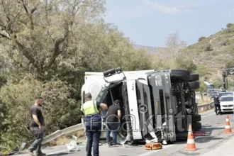 Ηράκλειο: 17χρονος οδηγός φορτηγού έχασε τη ζωή του μετά από τροχαίο 