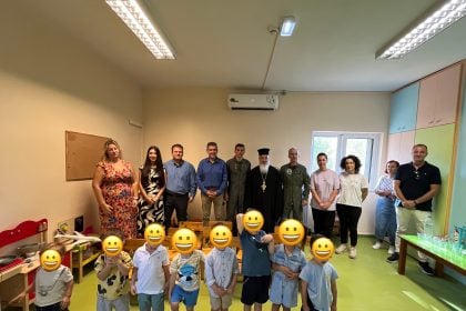 Ο Δήμαρχος Δυτικής Αχαΐας στον δημοτικό παιδικό σταθμό Α’ Διασποράς της 116 Π.Μ. του Αράξου