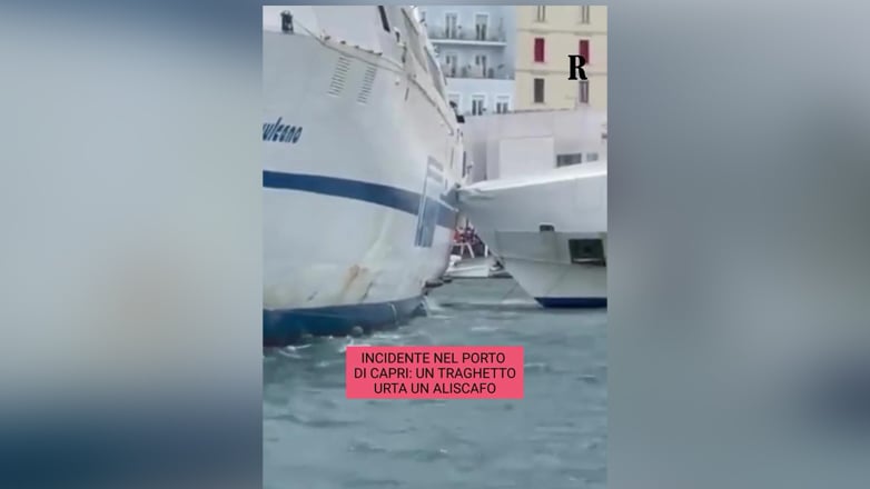 Σύγκρουση φέρι μποτ με υδροπτέρυγο στο Κάπρι λόγω του ισχυρού ανέμου