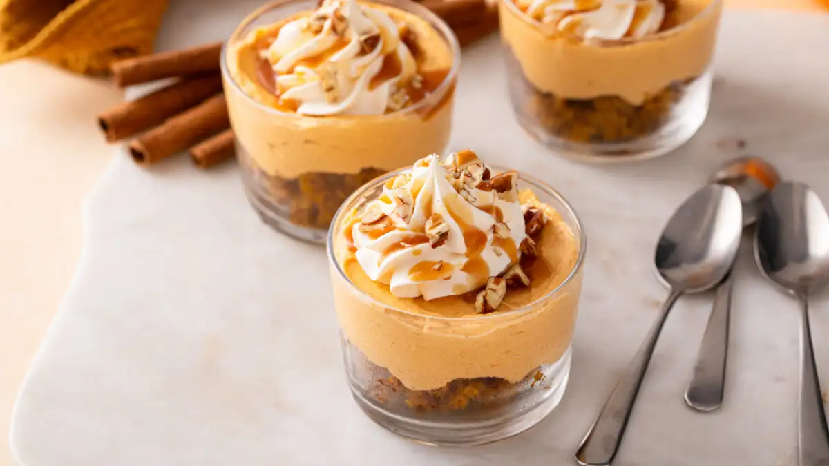 Cheesecake με κολοκύθα στο ποτήρι