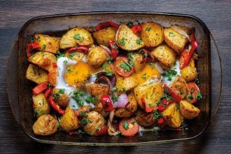 Λαχανικά στο φούρνο με αβγά