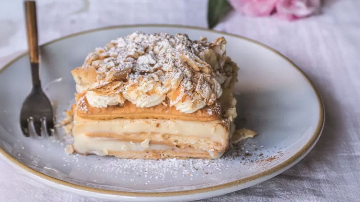 Εύκολο μιλφέιγ με cream crackers