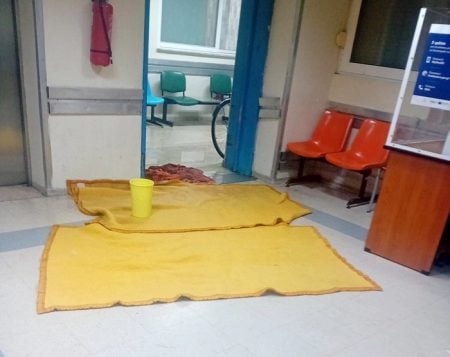 Η σφοδρή κακοκαιρία «χτύπησε» και το νοσοκομείο Μεσολογγίου ΦΩΤΟ