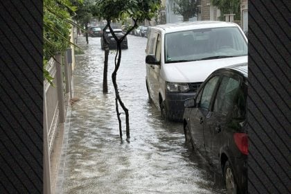 Μεγάλα προβλήματα από την καταρρακτώδη βροχή στο Μεσολόγγι – Πλημμύρισαν δρόμοι (ΦΩΤΟ)