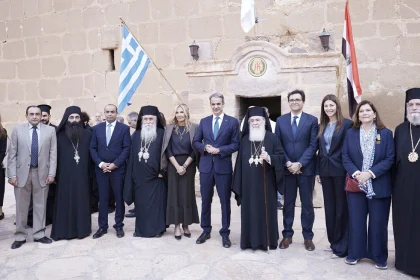 Ο Μητσοτάκης στην ενθρόνιση του νέου Αρχιεπισκόπου Σινά, κ. Συμεών - «Εθνικό καθήκον μας το ενδιαφέρον για τη Μονή»