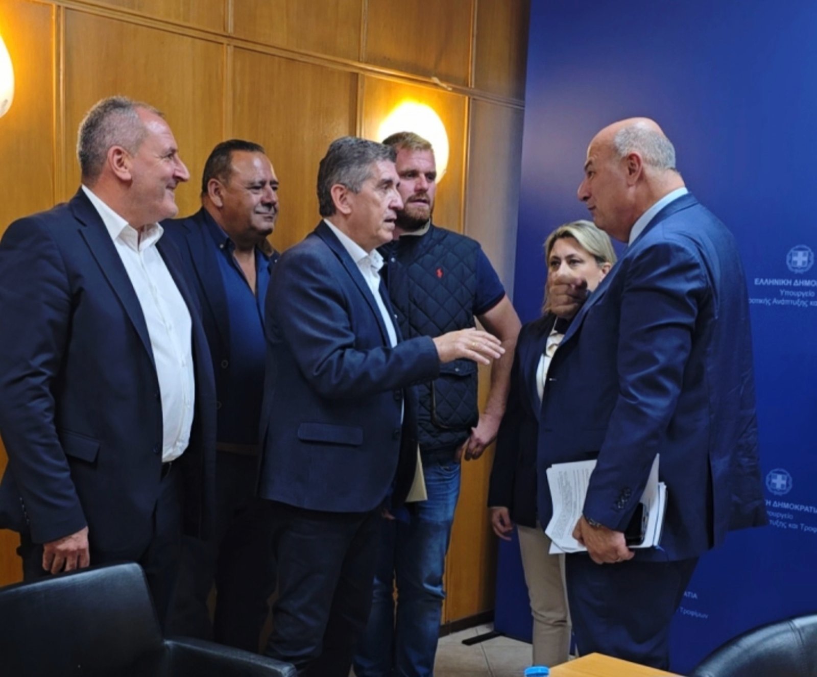 Πολυμελής αντιπροσωπεία του Δήμου Δυτικής Αχαΐας με επικεφαλής τον δήμαρχο, συναντήθηκε με τον Υπουργό Αγροτικής Ανάπτυξης