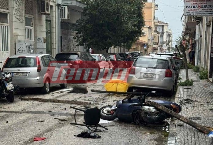 Ανεμοστρόβιλος "χτύπησε" την Πάτρα – Έπεσαν δένδρα, έσπασαν τζαμαρίες (ΦΩΤΟ)