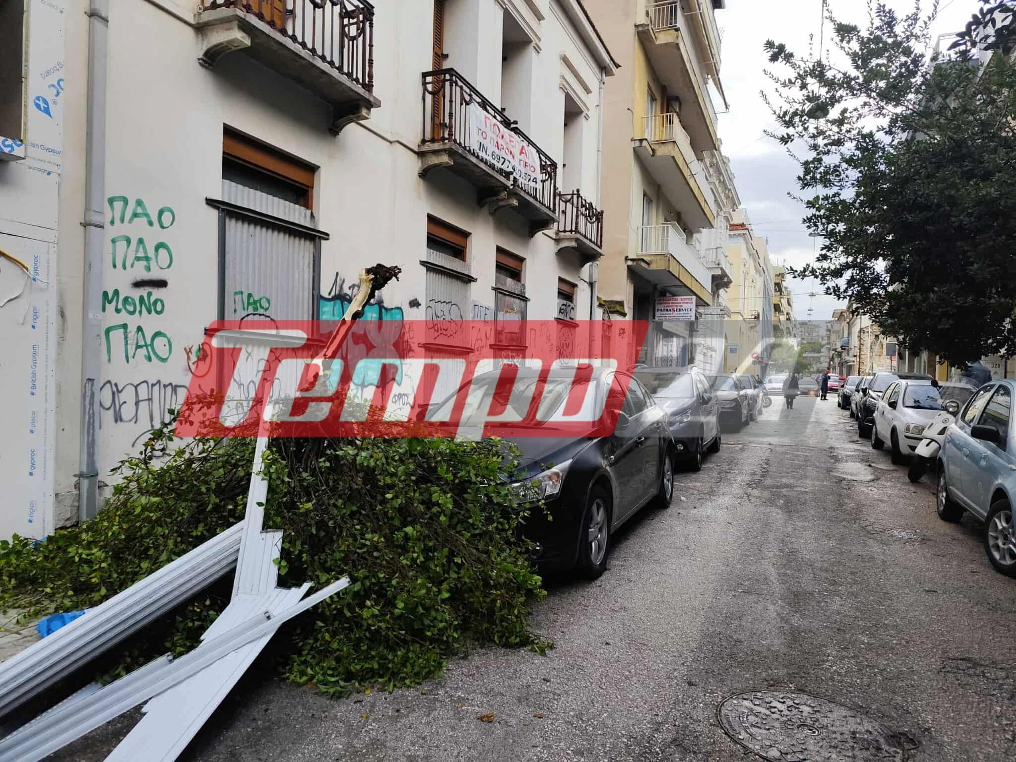 Ανεμοστρόβιλος "χτύπησε" την Πάτρα – Έπεσαν δένδρα, έσπασαν τζαμαρίες (ΦΩΤΟ)