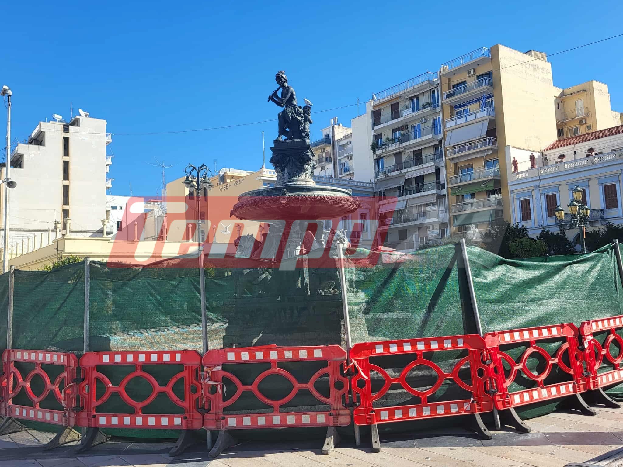 Πάτρα: Ξεκίνησαν οι εργασίες για την αποκατάσταση των σιντριβανιών της πλατείας Γεωργίου - ΦΩΤΟ