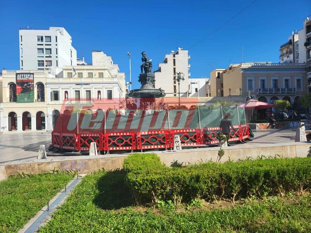 Πάτρα: Ξεκίνησαν οι εργασίες για την αποκατάσταση των σιντριβανιών της πλατείας Γεωργίου - ΦΩΤΟ