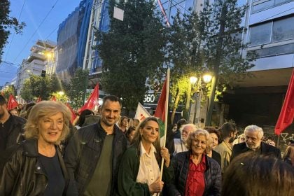 Στην πορεία του Πολυτεχνείου η Σία Αναγνωστοπούλου