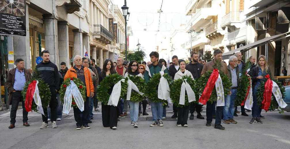 Πάτρα: Η δημοτική αρχή τιμά και φέτος την επέτειο του Πολυτεχνείου