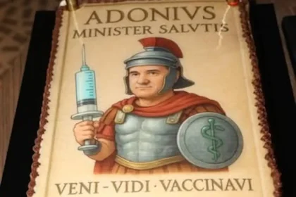 Άδωνις Γεωργιάδης: Η τούρτα – έκπληξη για τα γενέθλιά του και το «Veni, Vidi, Vaccinavi»