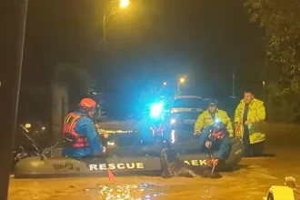 Φιλιππιάδα: Διασώστες απεγκλώβισαν άλογο που είχε παγιδευτεί εξαιτίας των έντονων βροχοπτώσεων