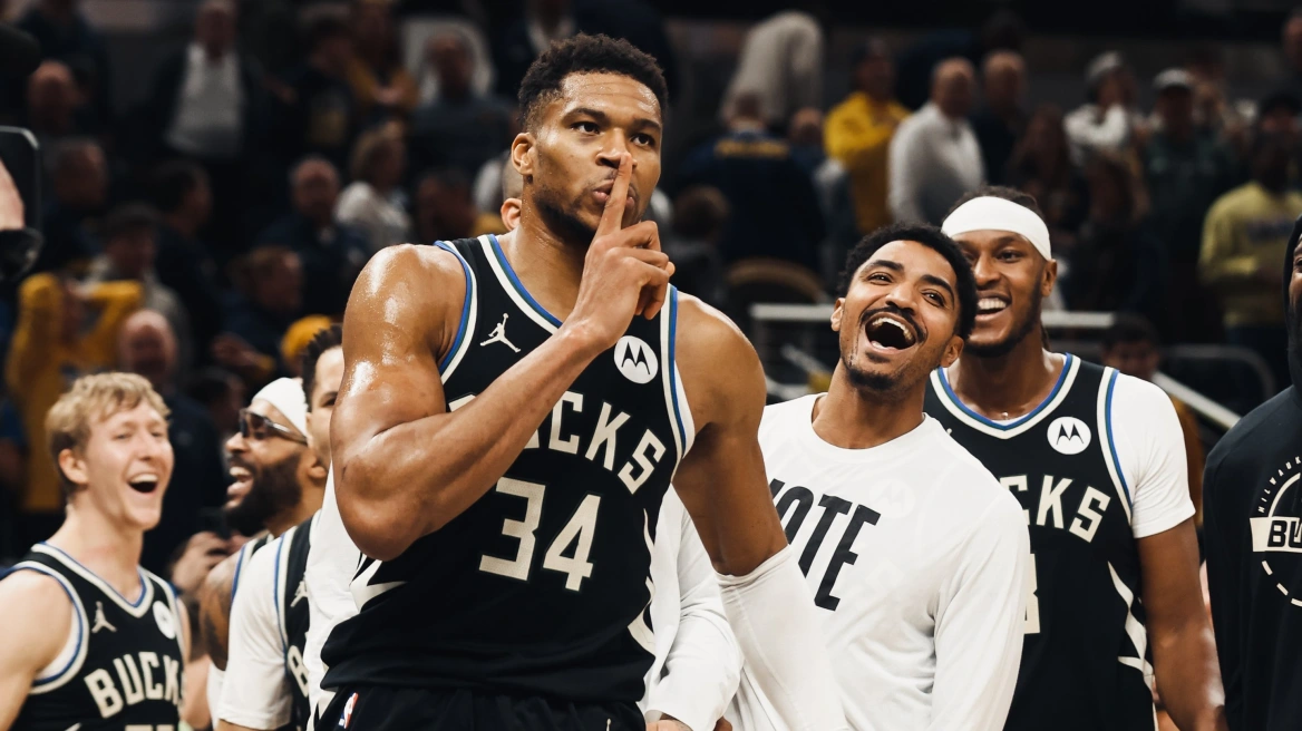 O Αντετοκούνμπο «ξέρανε» τους Πέισερς με καλάθι στο φινάλε για τη νίκη των Μπακς